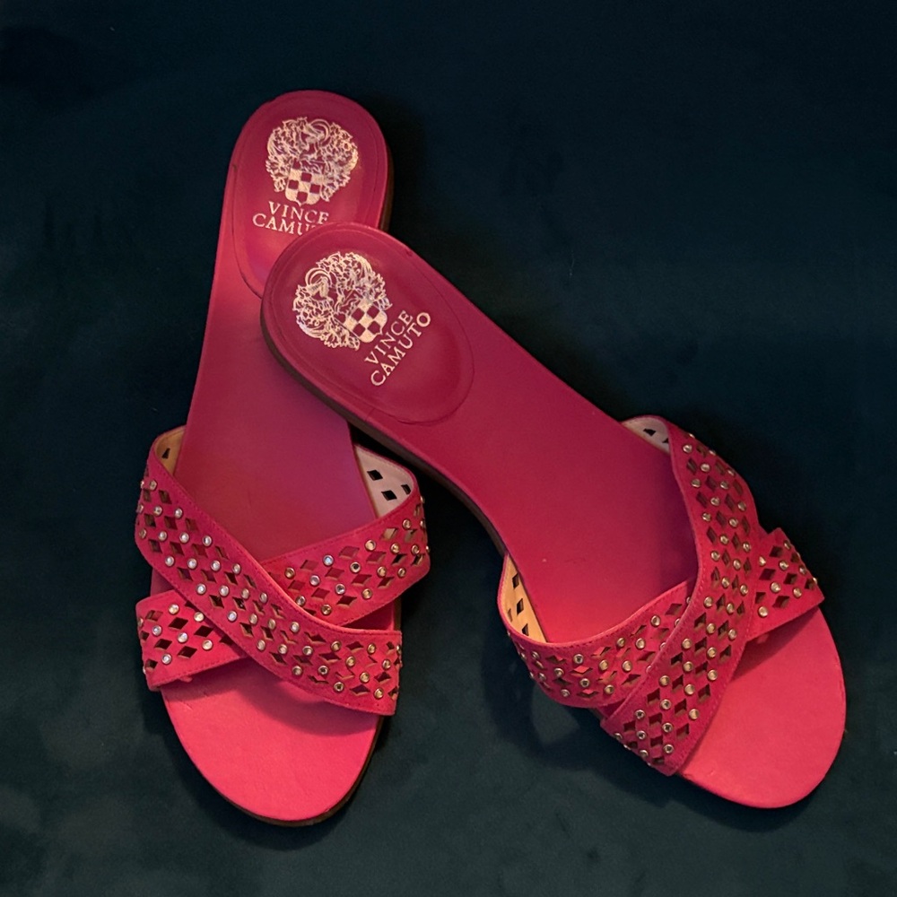Vince Camuto Fuchsia Studded Sandals